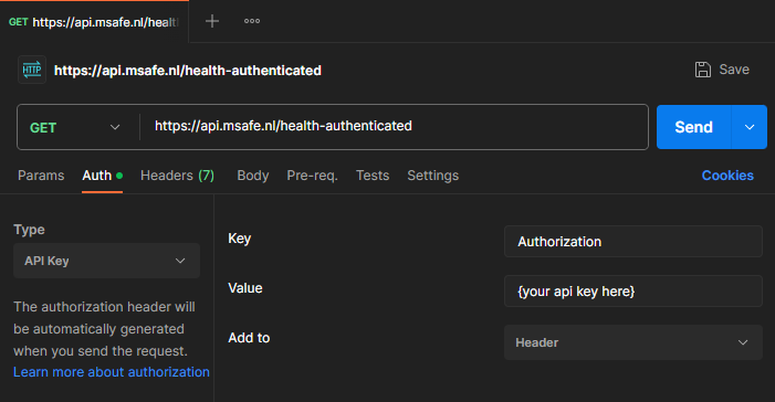 Postman example image
